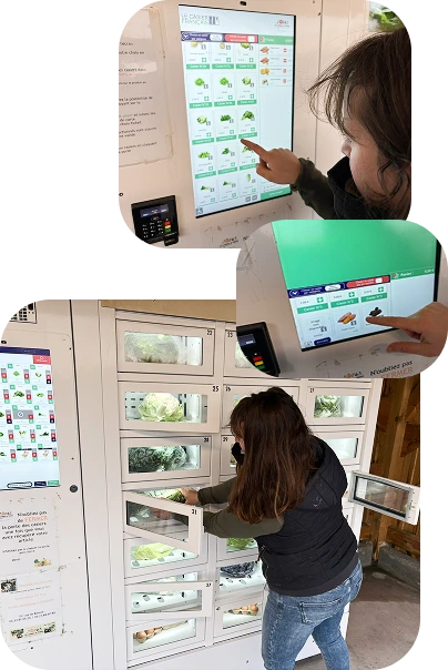 casier libre service de légumes 24h/24